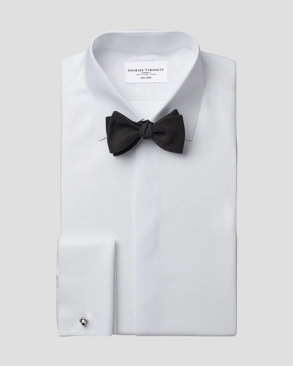Charles Tyrwhitt Non-Iron Twill Evening Shirt - White