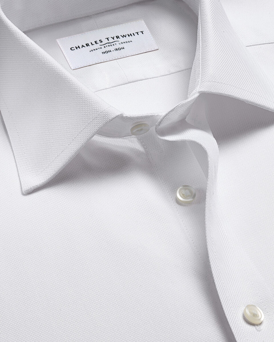 Charles Tyrwhitt Non-Iron Royal Oxford Shirt - White