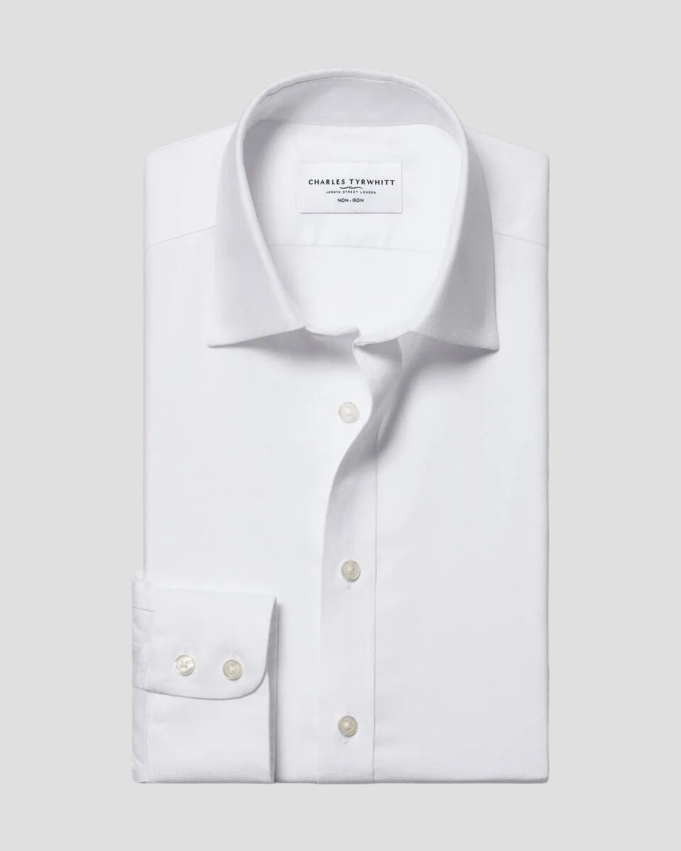 Charles Tyrwhitt Non-Iron Royal Oxford Shirt - White