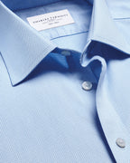 Charles Tyrwhitt Non-Iron Puppytooth Shirt - Sky Blue
