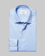 Charles Tyrwhitt Non-Iron Puppytooth Shirt - Sky Blue
