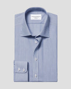 Charles Tyrwhitt Non-Iron Stretch Poplin Bengal Stripe Shirt - Royal Blue - LuxxeCoast