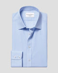 Charles Tyrwhitt Non-Iron Stretch Poplin Bengal Stripe Shirt - Cornflower Blue