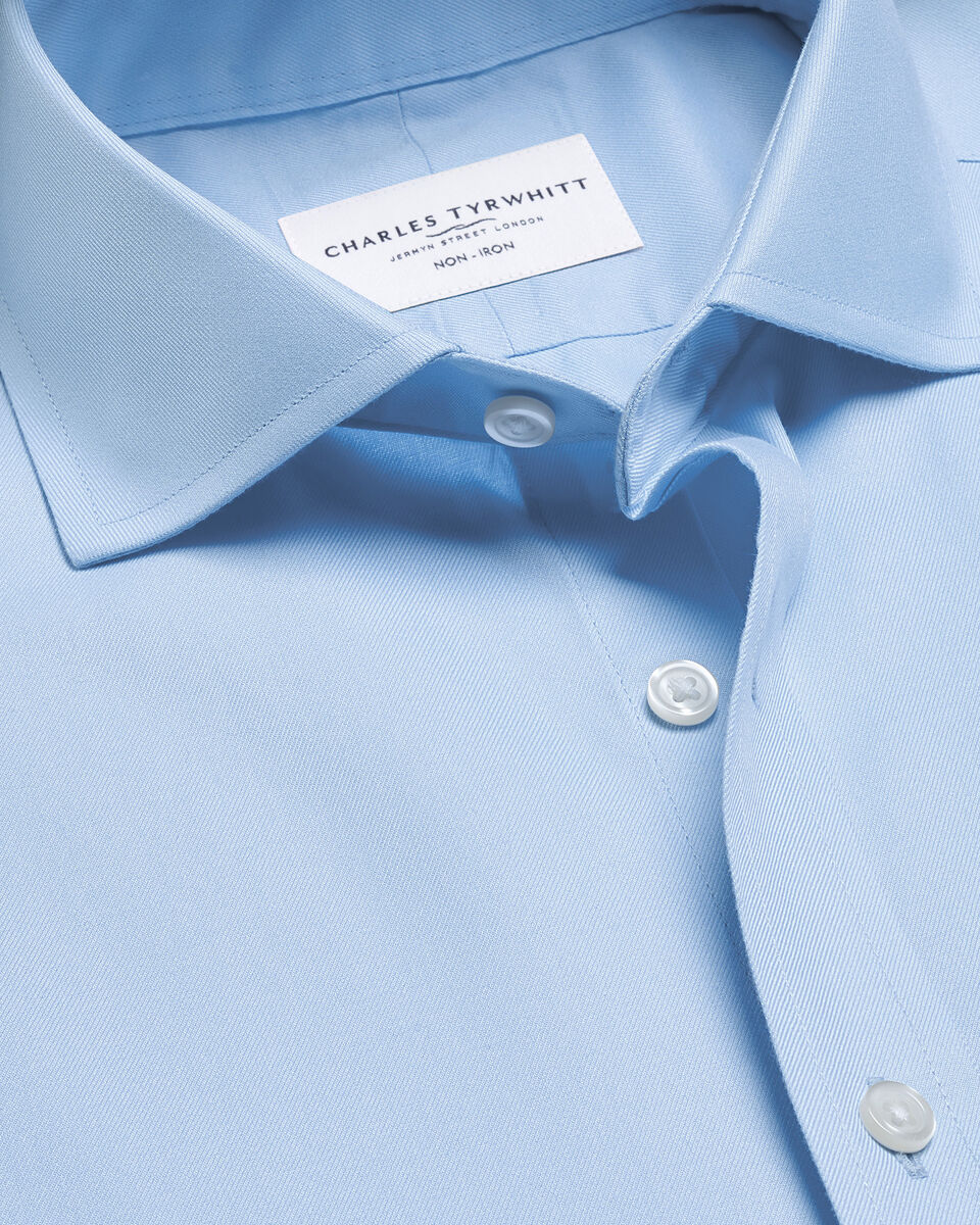 Charles Tyrwhitt Non-Iron Twill Shirt - Sky Blue