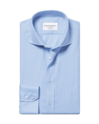 Charles Tyrwhitt Cutaway Collar Non-Iron Herringbone Shirt - Sky Blue