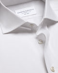 Charles Tyrwhitt Non-Iron Herringbone Shirt - White
