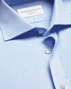 Charles Tyrwhitt Non-Iron Puppytooth Shirt - Sky Blue
