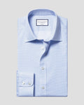 Charles Tyrwhitt Non-Iron Twill Check Shirt - Cornflower Blue