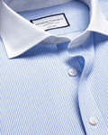 Charles Tyrwhitt Cutaway Collar Non-Iron Poplin Stripe Winchester Shirt - Sky
