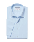 Charles Tyrwhitt Non-Iron Poplin Short-Sleeve Shirt - Sky Blue