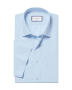 Charles Tyrwhitt Non-Iron Poplin Short-Sleeve Shirt - Sky Blue