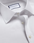 Charles Tyrwhitt Non-Iron Poplin Short-Sleeve Shirt - White