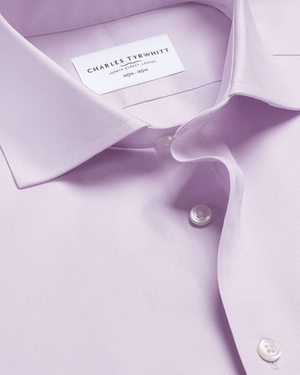 Charles Tyrwhitt Non-Iron Twill Shirt - Lilac Purple