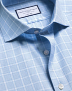 Charles Tyrwhitt Non-Iron Twill Check Shirt - Sky Blue