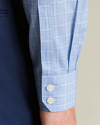 Charles Tyrwhitt Non-Iron Twill Check Shirt - Sky Blue