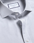 Charles Tyrwhitt Non-Iron Twill Stripe Shirt - Indigo Blue