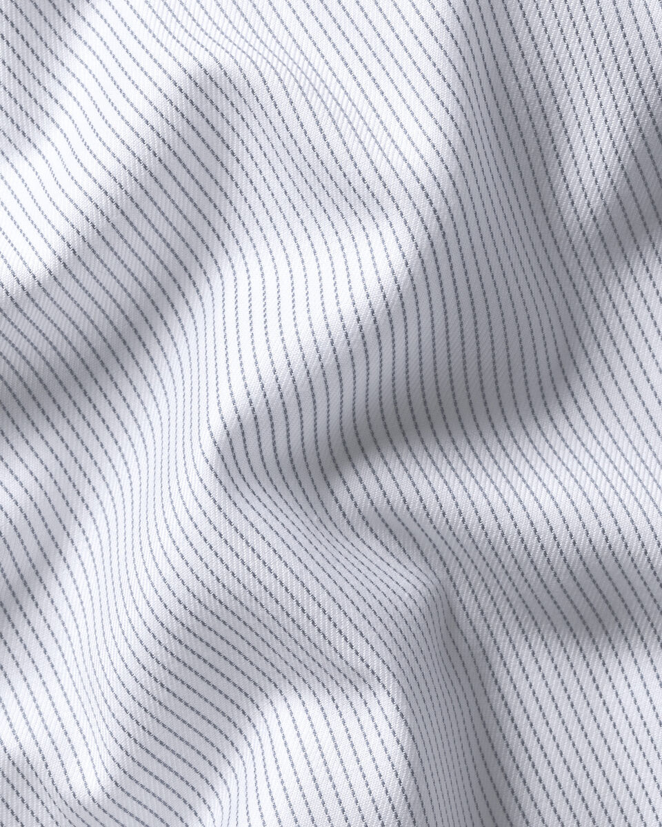Charles Tyrwhitt Non-Iron Twill Stripe Shirt - Indigo Blue