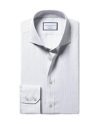 Charles Tyrwhitt Non-Iron Twill Stripe Shirt - Indigo Blue
