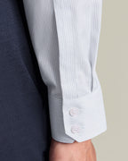 Charles Tyrwhitt Non-Iron Twill Stripe Shirt - Indigo Blue