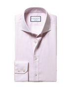 Charles Tyrwhitt Non-Iron Twill Stripe Shirt - Pink