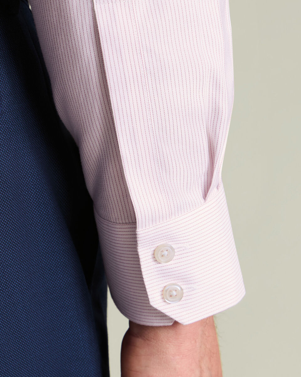 Charles Tyrwhitt Non-Iron Twill Stripe Shirt - Pink