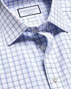 Charles Tyrwhitt Non-Iron Twill Check Shirt - Sky Blue