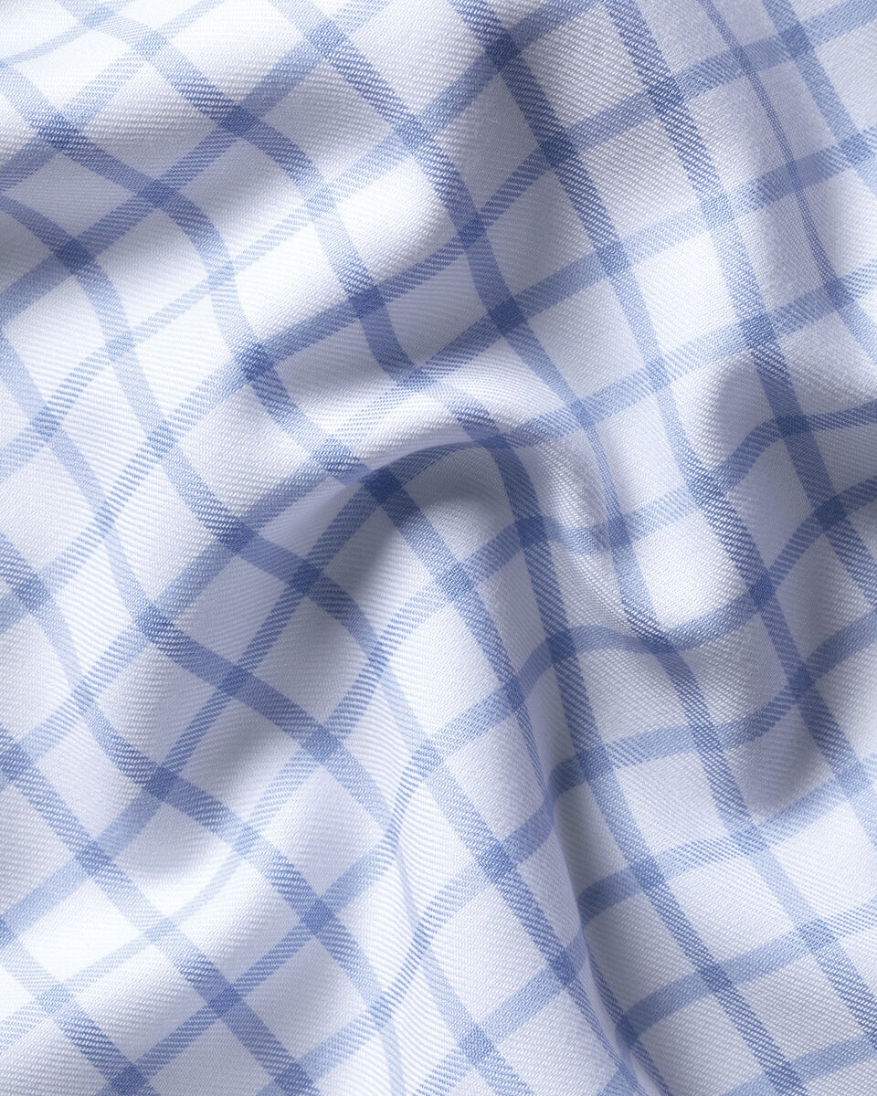 Charles Tyrwhitt Non-Iron Twill Check Shirt - Sky Blue