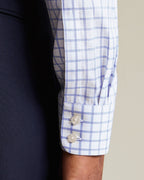Charles Tyrwhitt Non-Iron Twill Check Shirt - Sky Blue