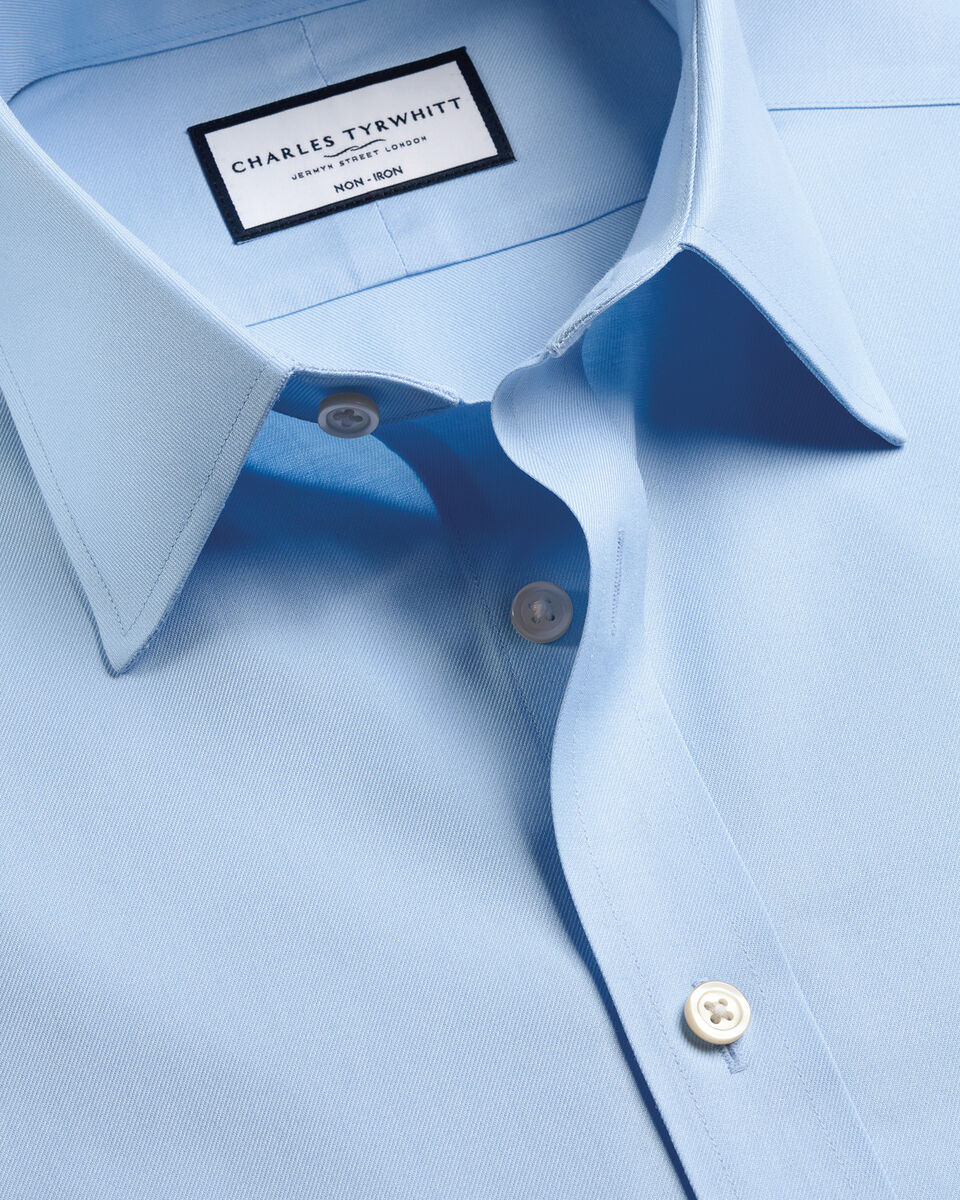 Charles Tyrwhitt Non-Iron Twill Shirt - Sky Blue
