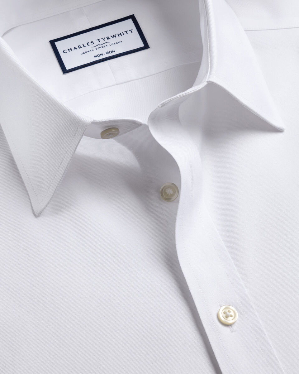 Charles Tyrwhitt Non-Iron Twill Shirt - White
