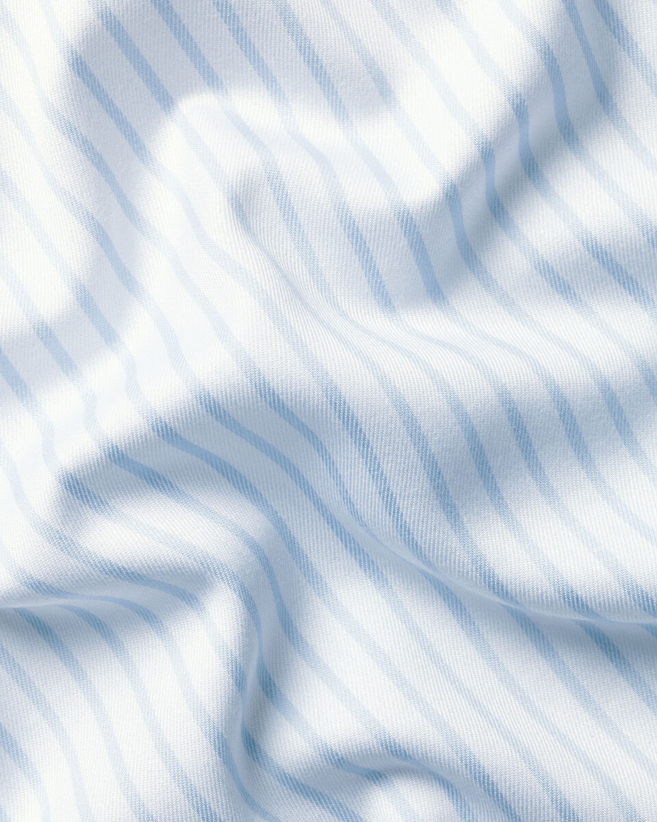 Charles Tyrwhitt Non-Iron Twill Stripe Shirt - Light Blue