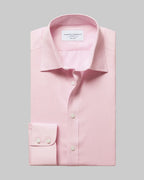 Charles Tyrwhitt Non-Iron Twill Puppytooth Shirt - Pink
