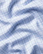 Charles Tyrwhitt Non-Iron Twill Windowpane Check Shirt - Sky Blue