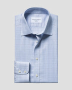 Charles Tyrwhitt Non-Iron Twill Check Shirt – Mid Blue