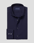 Charles Tyrwhitt Cutaway Collar Non-Iron Twill Shirt - Navy