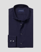 Charles Tyrwhitt Cutaway Collar Non-Iron Twill Shirt - Navy