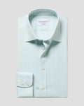 Charles Tyrwhitt Non-Iron Twill Puppytooth Shirt - Green