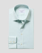 Charles Tyrwhitt Non-Iron Twill Puppytooth Shirt - Green