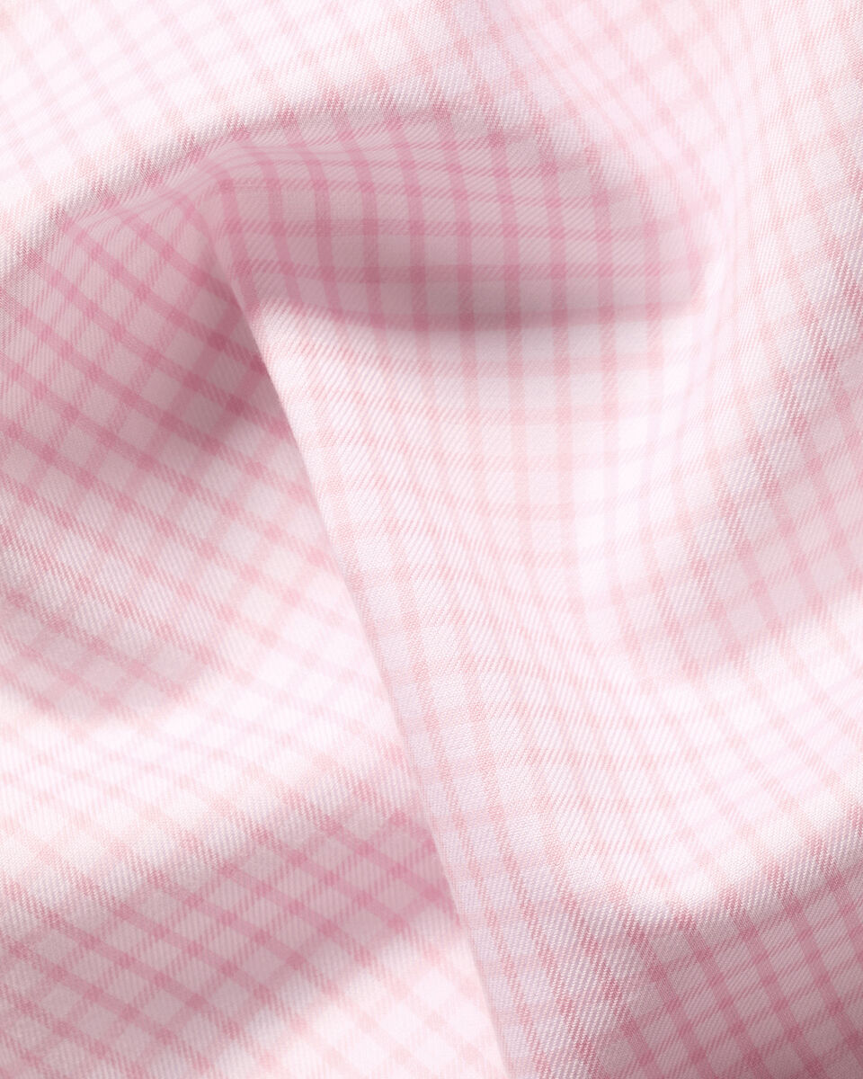 Charles Tyrwhitt Non-Iron Twill Grid Check Shirt - Pink