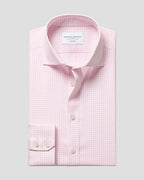Charles Tyrwhitt Non-Iron Twill Grid Check Shirt - Pink