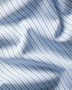 Charles Tyrwhitt Non-Iron Poplin Stripe Shirt - Mid Blue