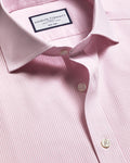 Charles Tyrwhitt Non-Iron Poplin Bengal Stripe Shirt - Pink