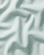 Charles Tyrwhitt Cutaway Collar Non-Iron Stretch Poplin Bengal Stripe Shirt – Mid Green