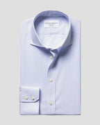 Charles Tyrwhitt Cutaway Collar Non-Iron Stretch Poplin Check Shirt - Lilac & Sky Blue