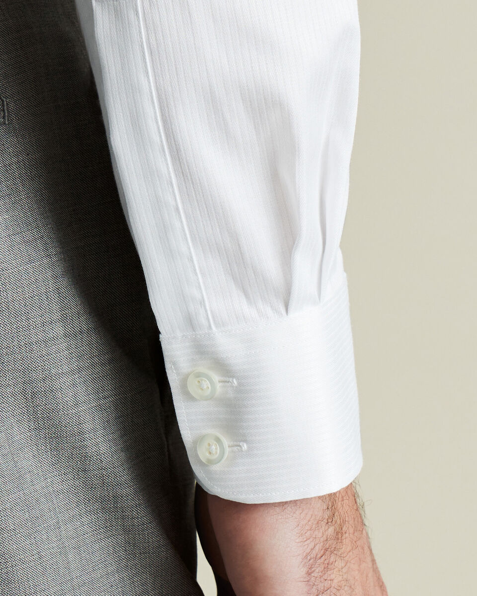 Charles Tyrwhitt Luxury Stripe Shirt - White