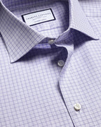 Charles Tyrwhitt Luxury Check Shirt - Lilac