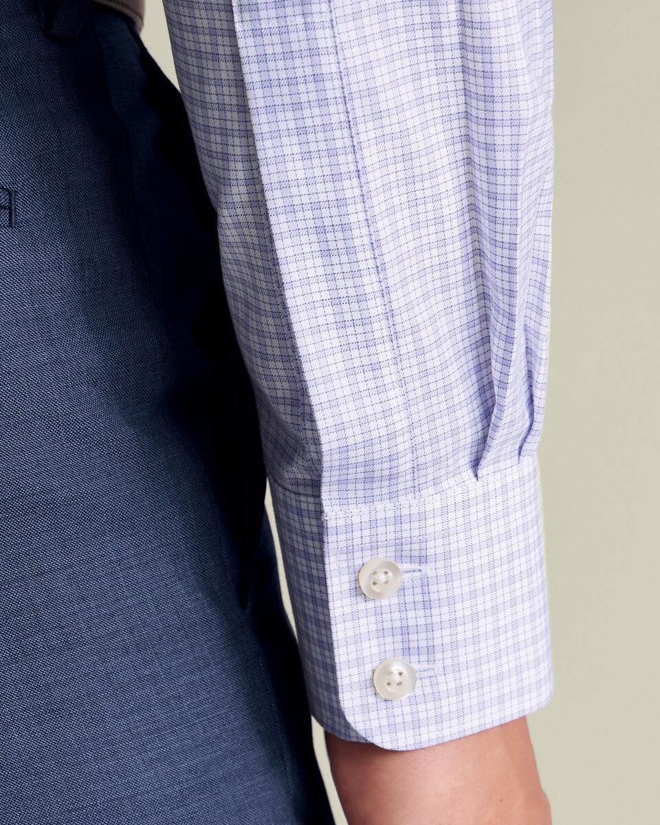 Charles Tyrwhitt Luxury Check Shirt - Lilac