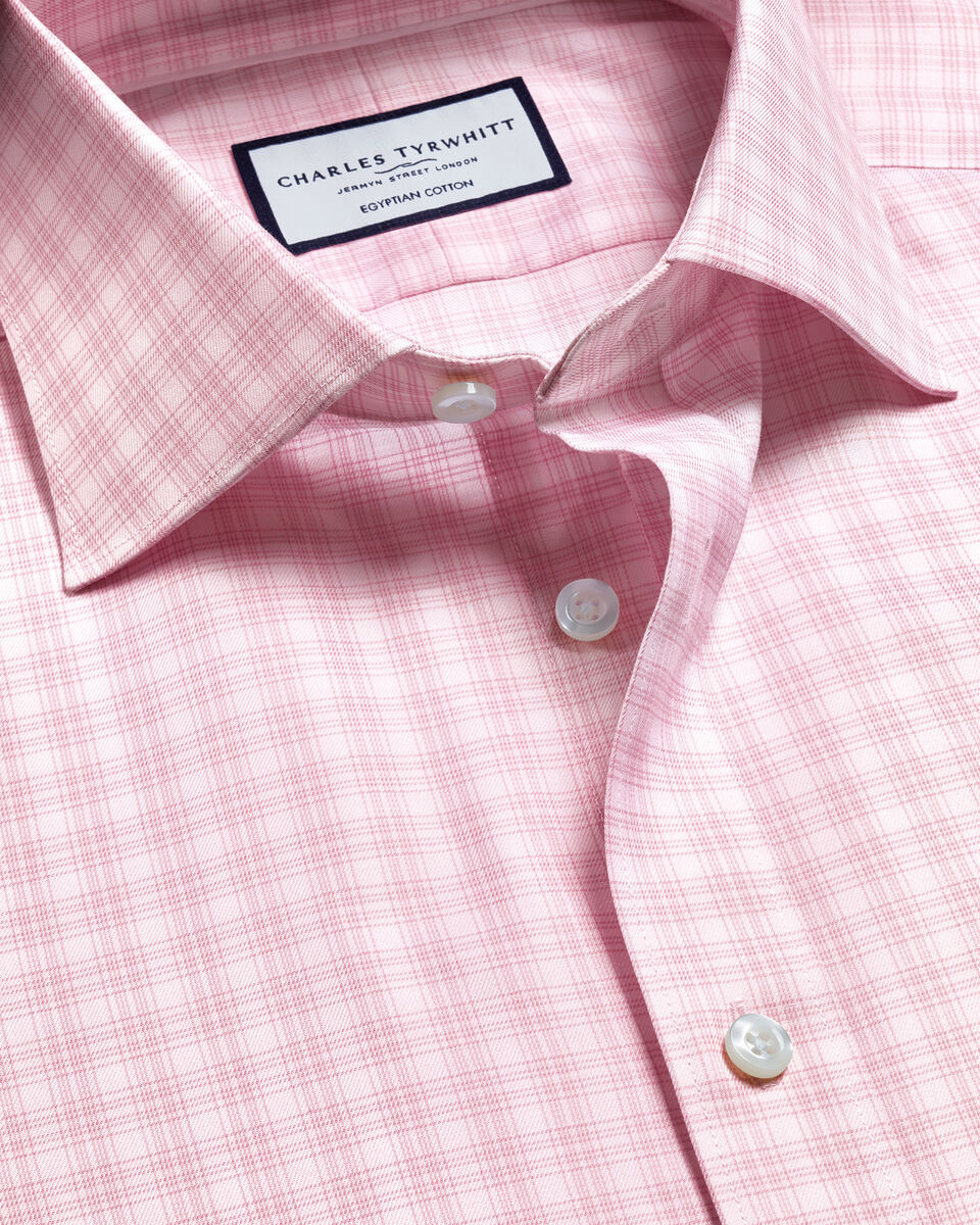 Charles Tyrwhitt Luxury Check Shirt - Pink