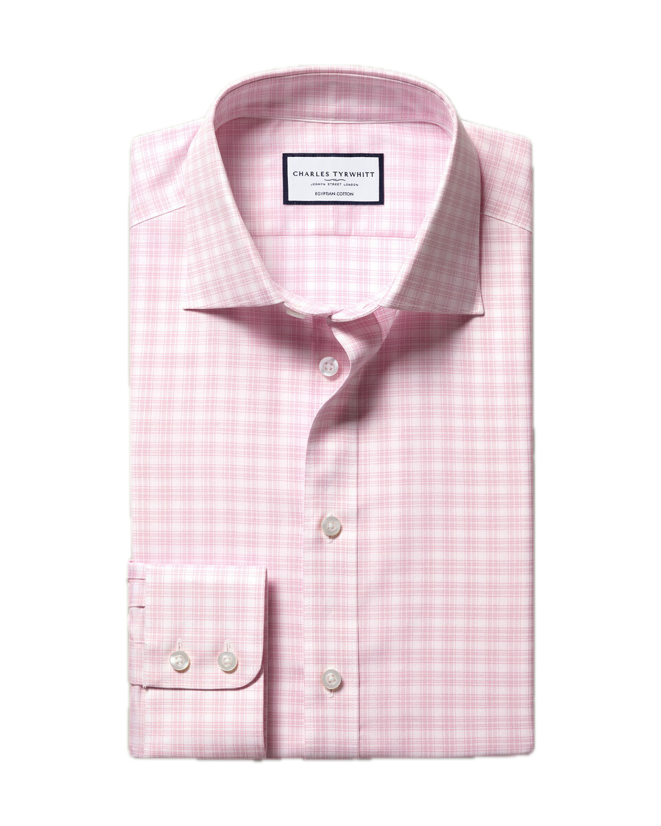 Charles Tyrwhitt Luxury Check Shirt - Pink