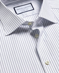 Charles Tyrwhitt Luxury Stripe Shirt - Mid Blue